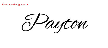 Cursive Name Tattoo Designs Payton Download Free