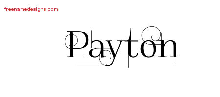 Decorated Name Tattoo Designs Payton Free