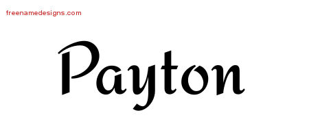 Calligraphic Stylish Name Tattoo Designs Payton Download Free
