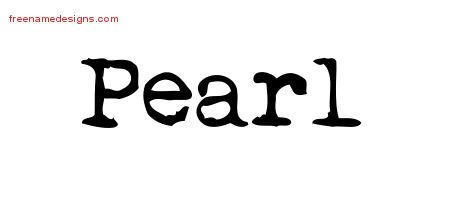 Vintage Writer Name Tattoo Designs Pearl Free Lettering