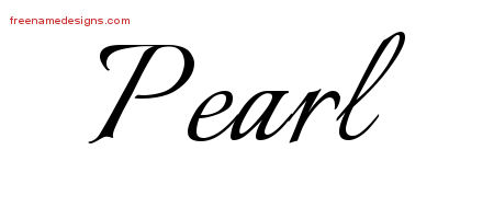 Calligraphic Name Tattoo Designs Pearl Download Free