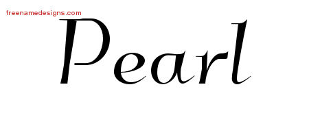 Elegant Name Tattoo Designs Pearl Free Graphic