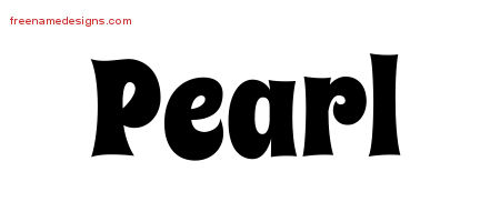Groovy Name Tattoo Designs Pearl Free Lettering