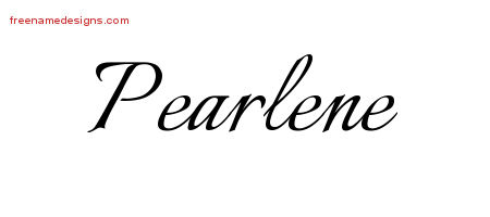 Calligraphic Name Tattoo Designs Pearlene Download Free