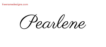 Classic Name Tattoo Designs Pearlene Graphic Download