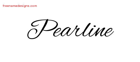Cursive Name Tattoo Designs Pearline Download Free