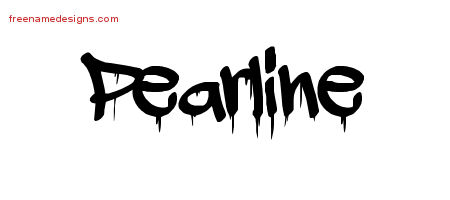 Graffiti Name Tattoo Designs Pearline Free Lettering