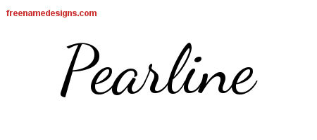 Lively Script Name Tattoo Designs Pearline Free Printout
