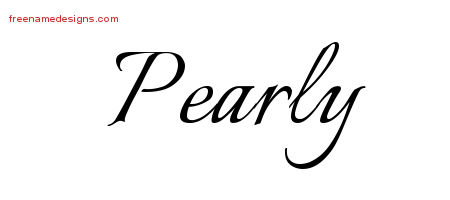 Calligraphic Name Tattoo Designs Pearly Download Free