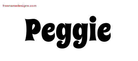 Groovy Name Tattoo Designs Peggie Free Lettering