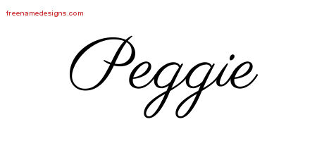Classic Name Tattoo Designs Peggie Graphic Download
