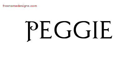Regal Victorian Name Tattoo Designs Peggie Graphic Download