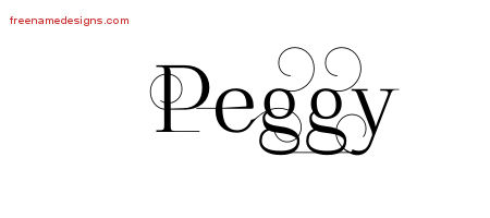 Decorated Name Tattoo Designs Peggy Free