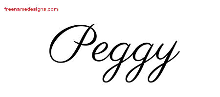 Classic Name Tattoo Designs Peggy Graphic Download