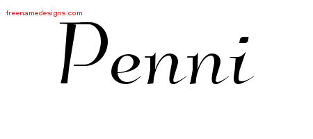 Elegant Name Tattoo Designs Penni Free Graphic