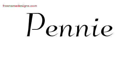 Elegant Name Tattoo Designs Pennie Free Graphic