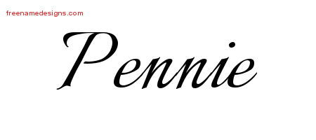 Calligraphic Name Tattoo Designs Pennie Download Free