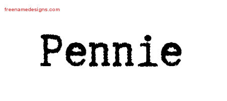 Typewriter Name Tattoo Designs Pennie Free Download