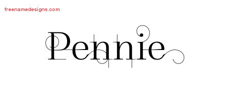 Decorated Name Tattoo Designs Pennie Free
