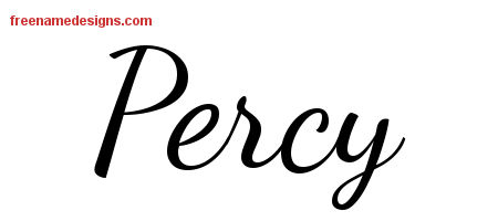 Lively Script Name Tattoo Designs Percy Free Download