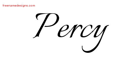 Calligraphic Name Tattoo Designs Percy Free Graphic