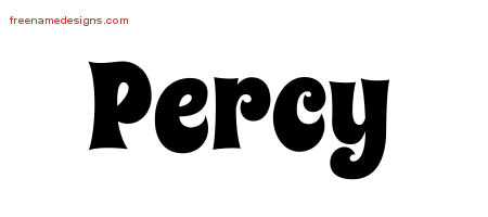 Groovy Name Tattoo Designs Percy Free