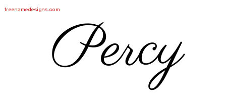 Classic Name Tattoo Designs Percy Printable