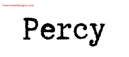 Typewriter Name Tattoo Designs Percy Free Printout