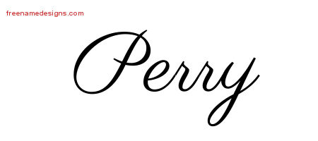 Classic Name Tattoo Designs Perry Graphic Download