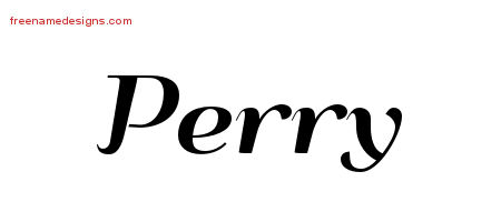 Art Deco Name Tattoo Designs Perry Graphic Download