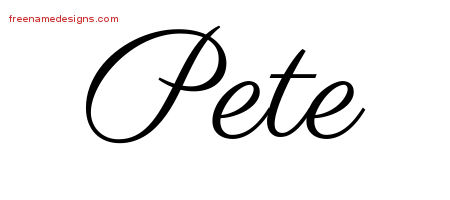 Classic Name Tattoo Designs Pete Printable