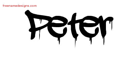 Graffiti Name Tattoo Designs Peter Free Lettering