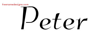 Elegant Name Tattoo Designs Peter Free Graphic