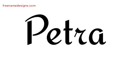 Calligraphic Stylish Name Tattoo Designs Petra Download Free