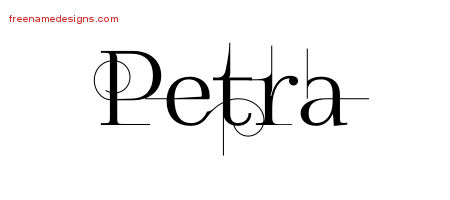 Decorated Name Tattoo Designs Petra Free