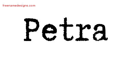 Typewriter Name Tattoo Designs Petra Free Download