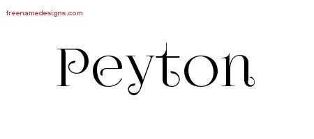 Vintage Name Tattoo Designs Peyton Free Download