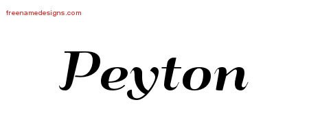 Art Deco Name Tattoo Designs Peyton Printable