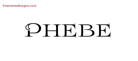 Flourishes Name Tattoo Designs Phebe Printable