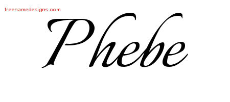 Calligraphic Name Tattoo Designs Phebe Download Free