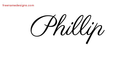 Classic Name Tattoo Designs Phillip Printable