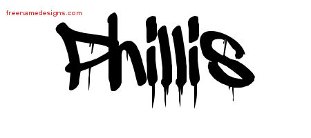 Graffiti Name Tattoo Designs Phillis Free Lettering