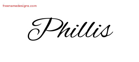 Cursive Name Tattoo Designs Phillis Download Free