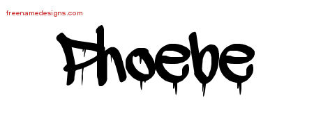 Graffiti Name Tattoo Designs Phoebe Free Lettering
