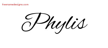 Cursive Name Tattoo Designs Phylis Download Free