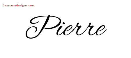Cursive Name Tattoo Designs Pierre Free Graphic