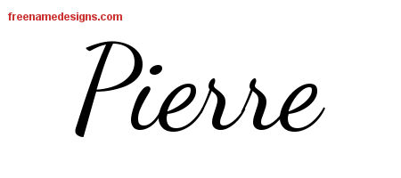 Lively Script Name Tattoo Designs Pierre Free Download