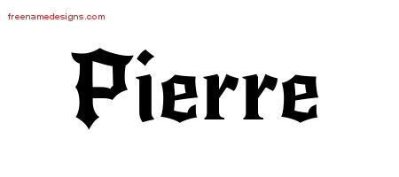 Gothic Name Tattoo Designs Pierre Download Free