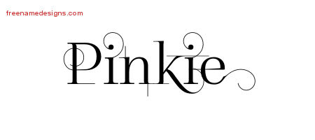 Decorated Name Tattoo Designs Pinkie Free