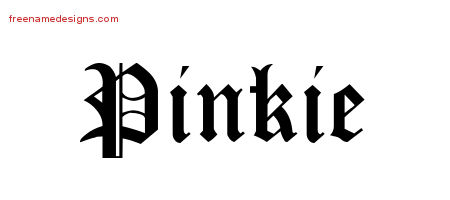 Blackletter Name Tattoo Designs Pinkie Graphic Download